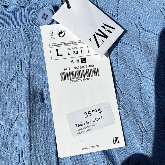 Nwt Zara heart eyelet cardigan - Picture 2 of 4